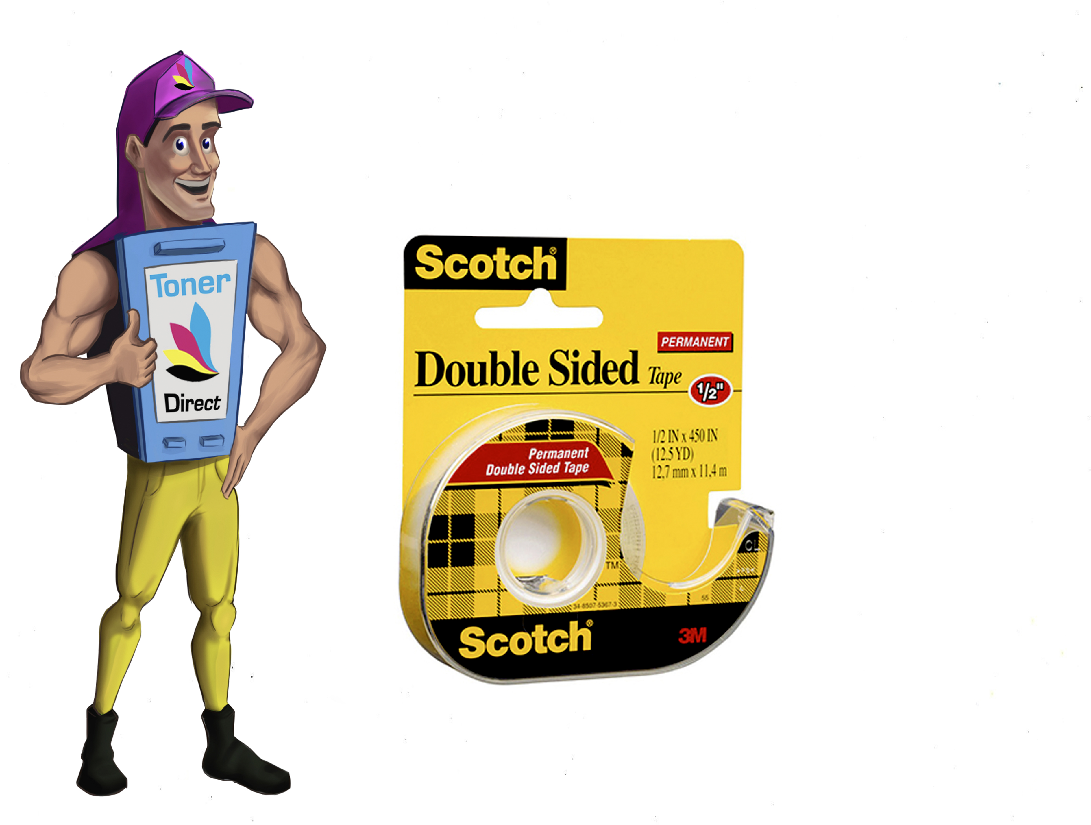 load scotch double sided tape dispenser